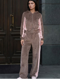 Dres Staff light brown & pink fleece