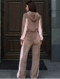 Dres Staff light brown & pink fleece