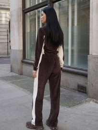 Dres Staff dark brown & milk fleece
