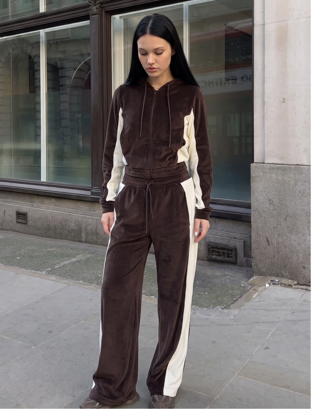 Dres Staff dark brown & milk fleece