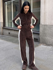 Dres Staff dark brown & milk fleece