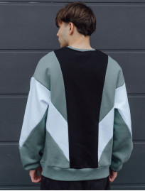 Bluza Staff retro turquoise oversize fleece