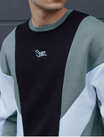 Bluza Staff retro turquoise oversize fleece