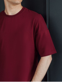 Koszulka Staff bordo basic oversize