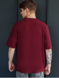 Koszulka Staff bordo basic oversize