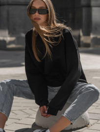 Damska bluza Staff vi black oversize fleece