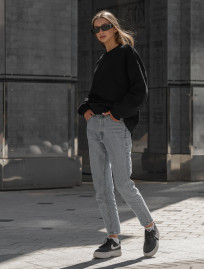 Damska bluza Staff vi black oversize fleece