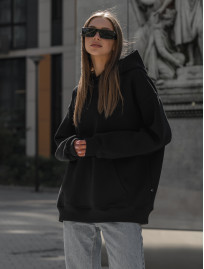 Damska bluza Staff black oversize fleece