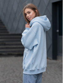 Damska bluza Staff light blue oversize fleece