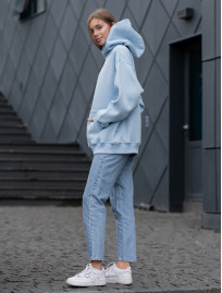 Damska bluza Staff light blue oversize fleece