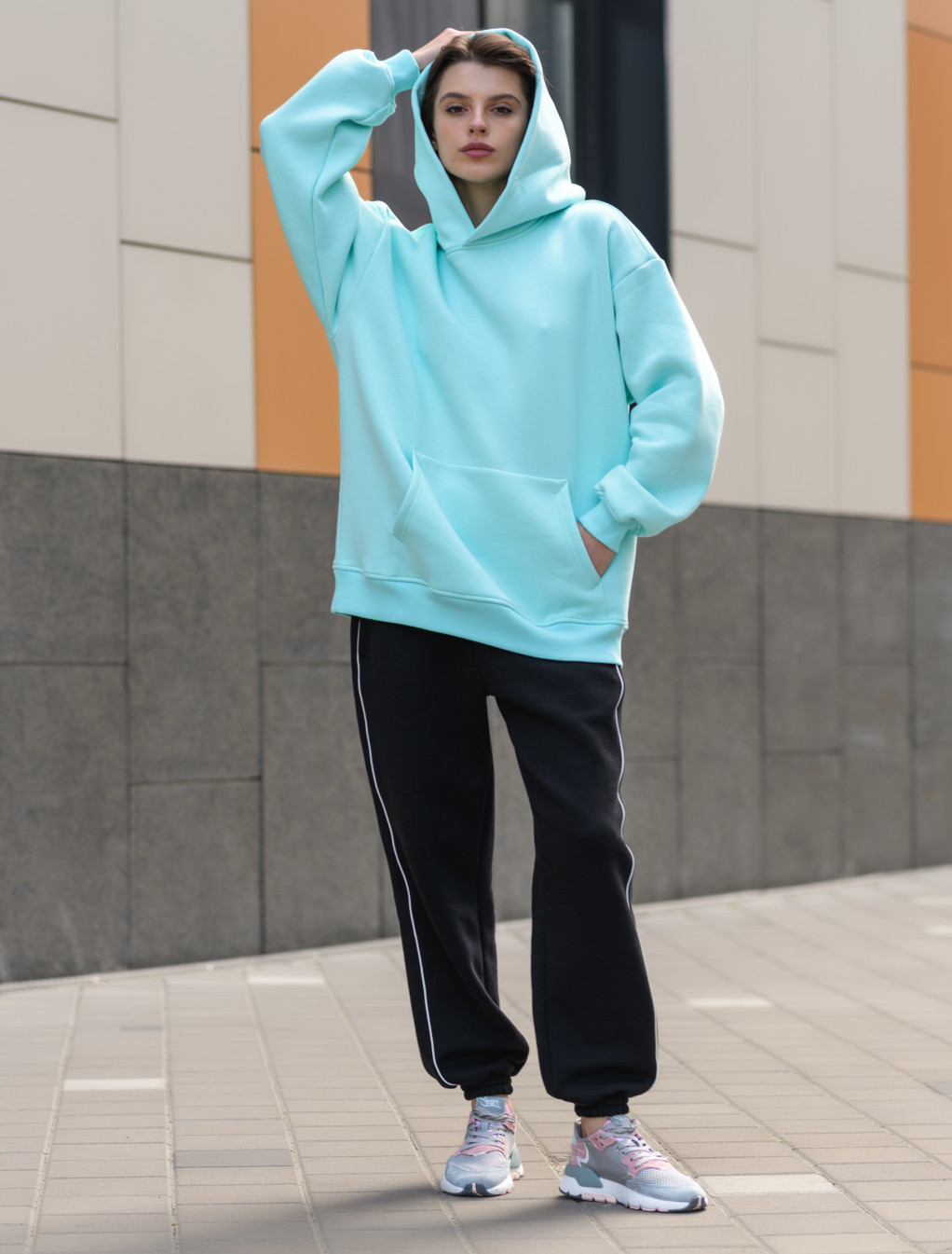 Damska bluza Staff mint oversize fleece