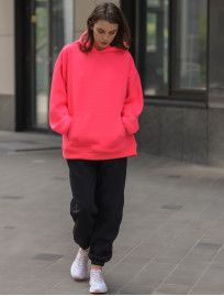 Damska bluza Staff deep pink oversize fleece