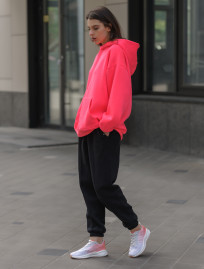 Damska bluza Staff deep pink oversize fleece