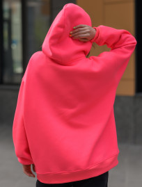 Damska bluza Staff deep pink oversize fleece