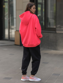 Damska bluza Staff deep pink oversize fleece