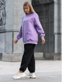 Damska bluza Staff light violet oversize fleece