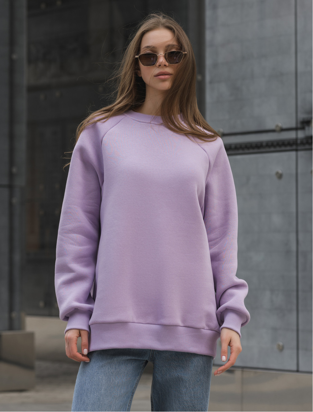 Damska bluza Staff violet oversize fleece