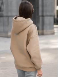 Damska bluza Staff basic light brown oversize fleece