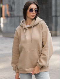 Damska bluza Staff basic light brown oversize fleece