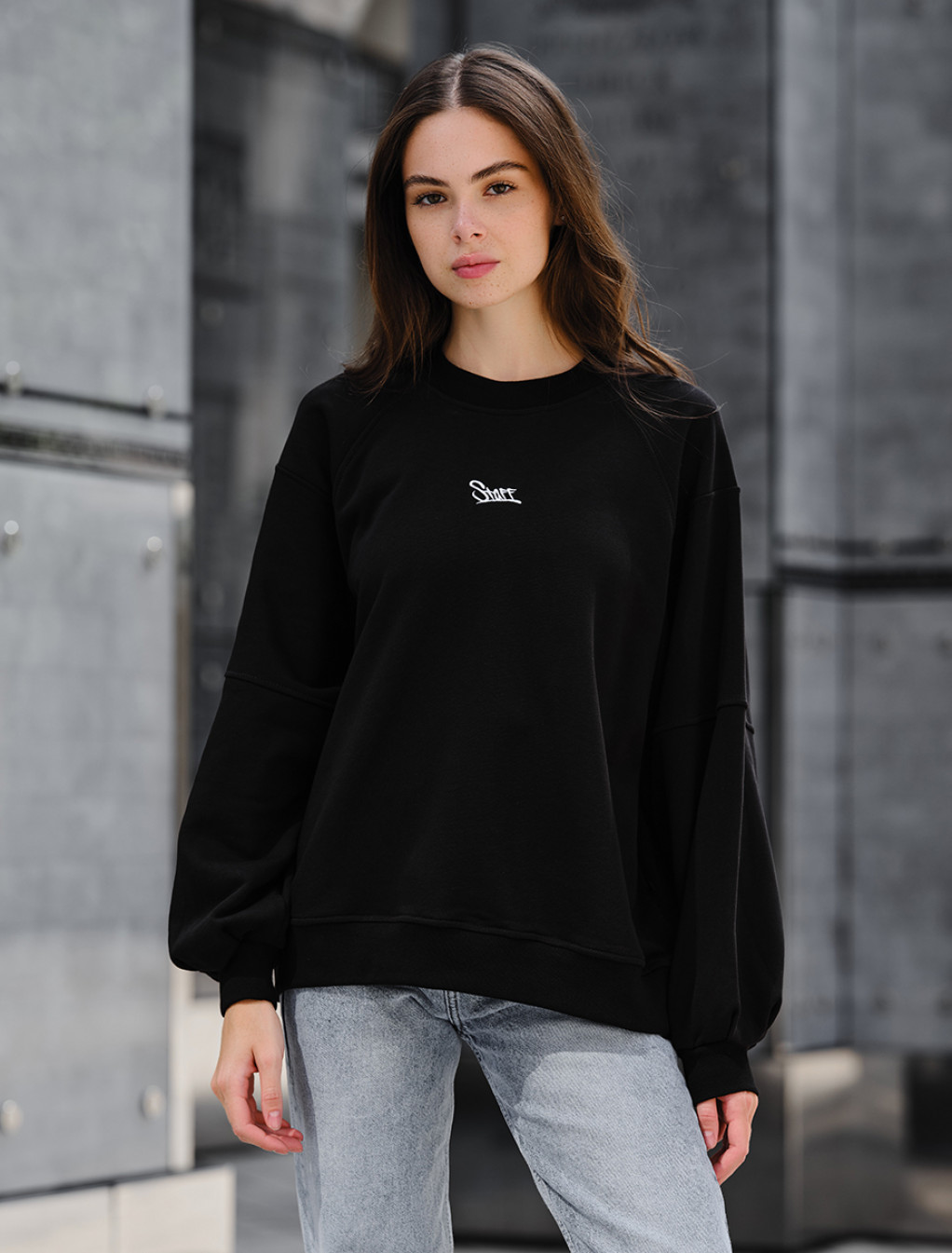 Bluza damska Staff black logo oversize