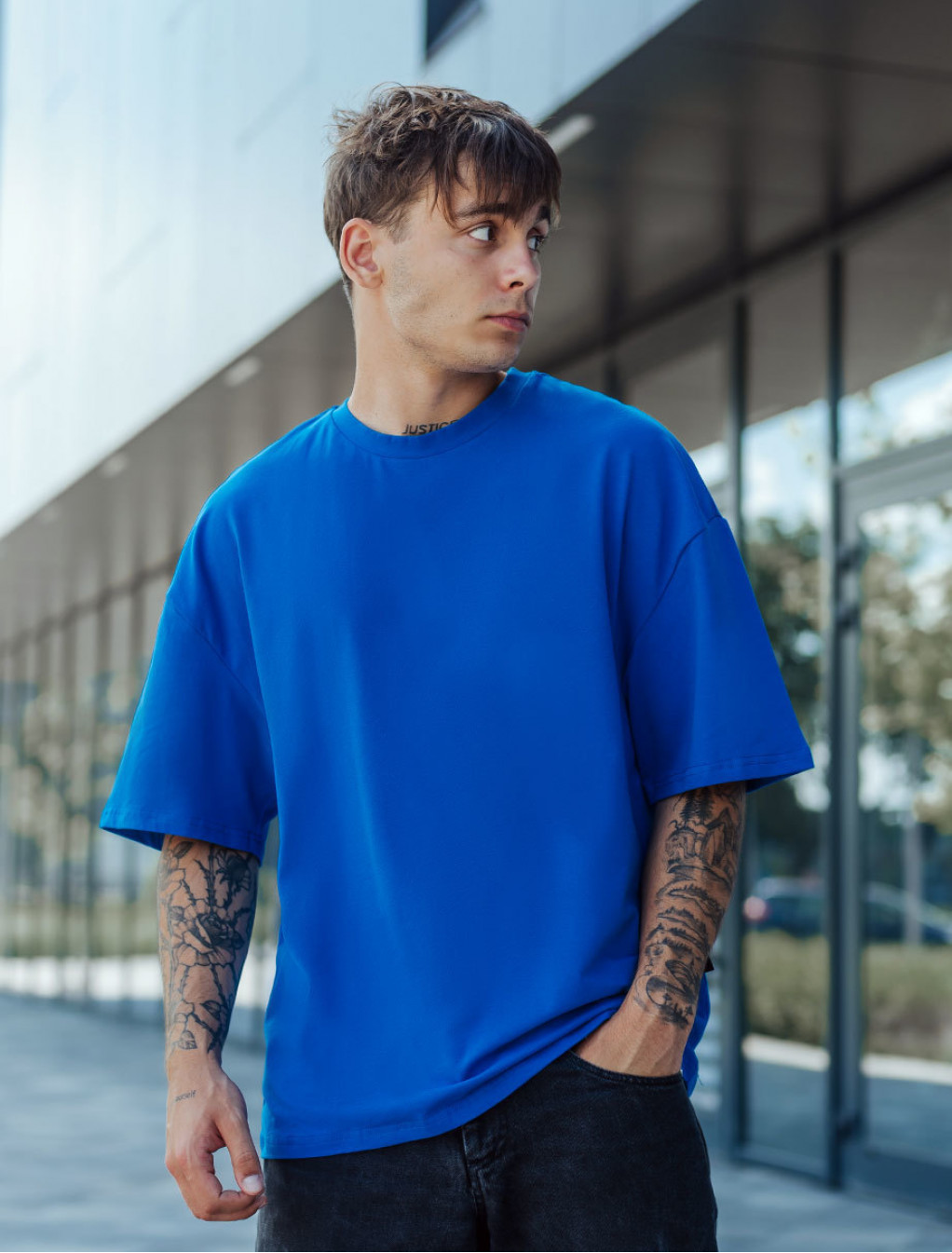 Koszulka Staff blue oversize