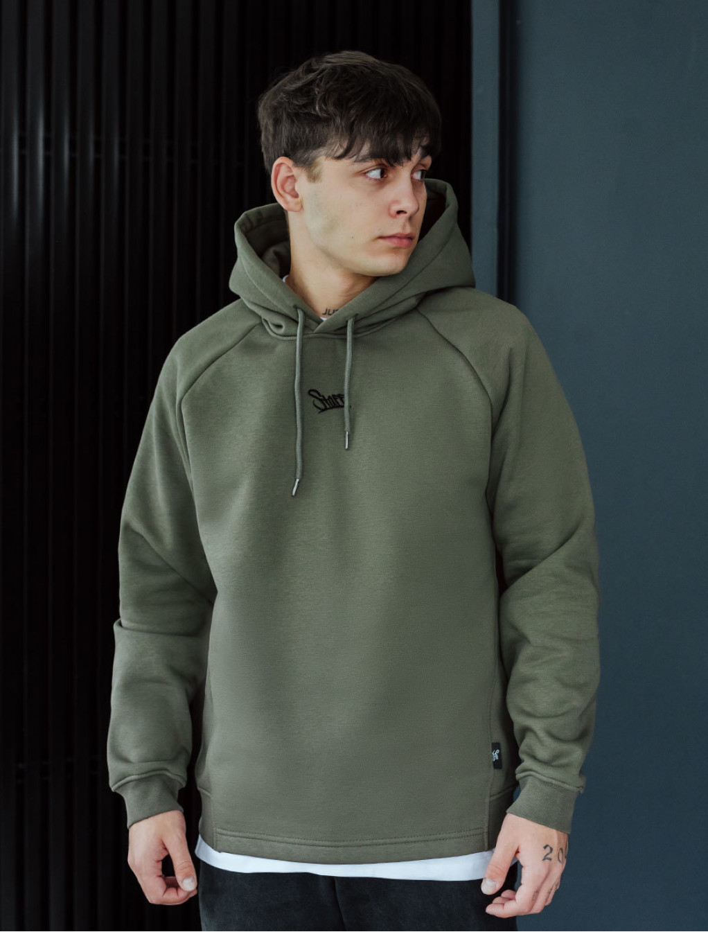 Bluza Staff green gray logo fleece