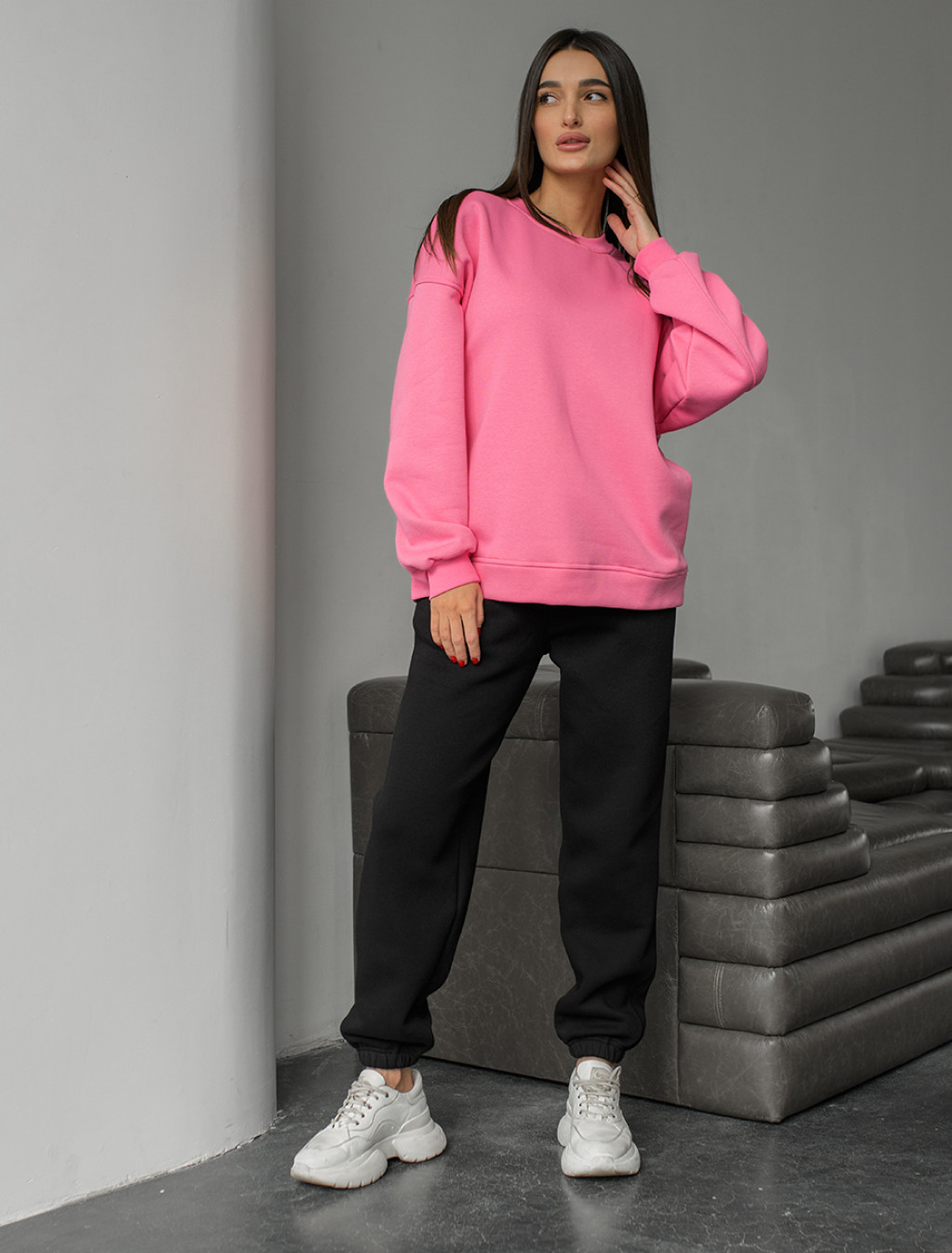 Bluza Staff vi pink oversize fleece