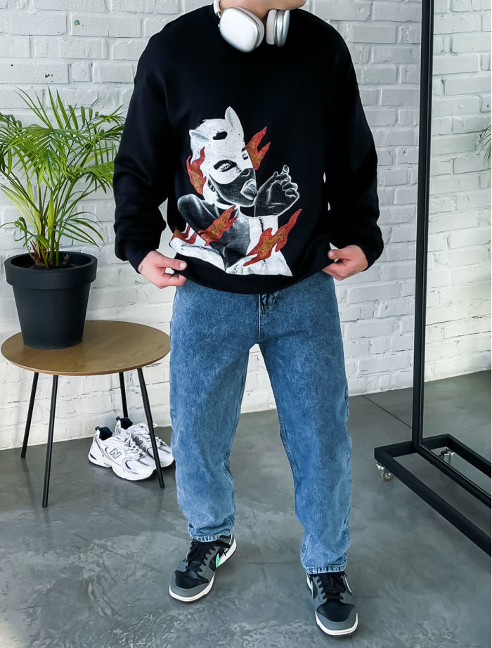 Bluza Staff cat w oversize