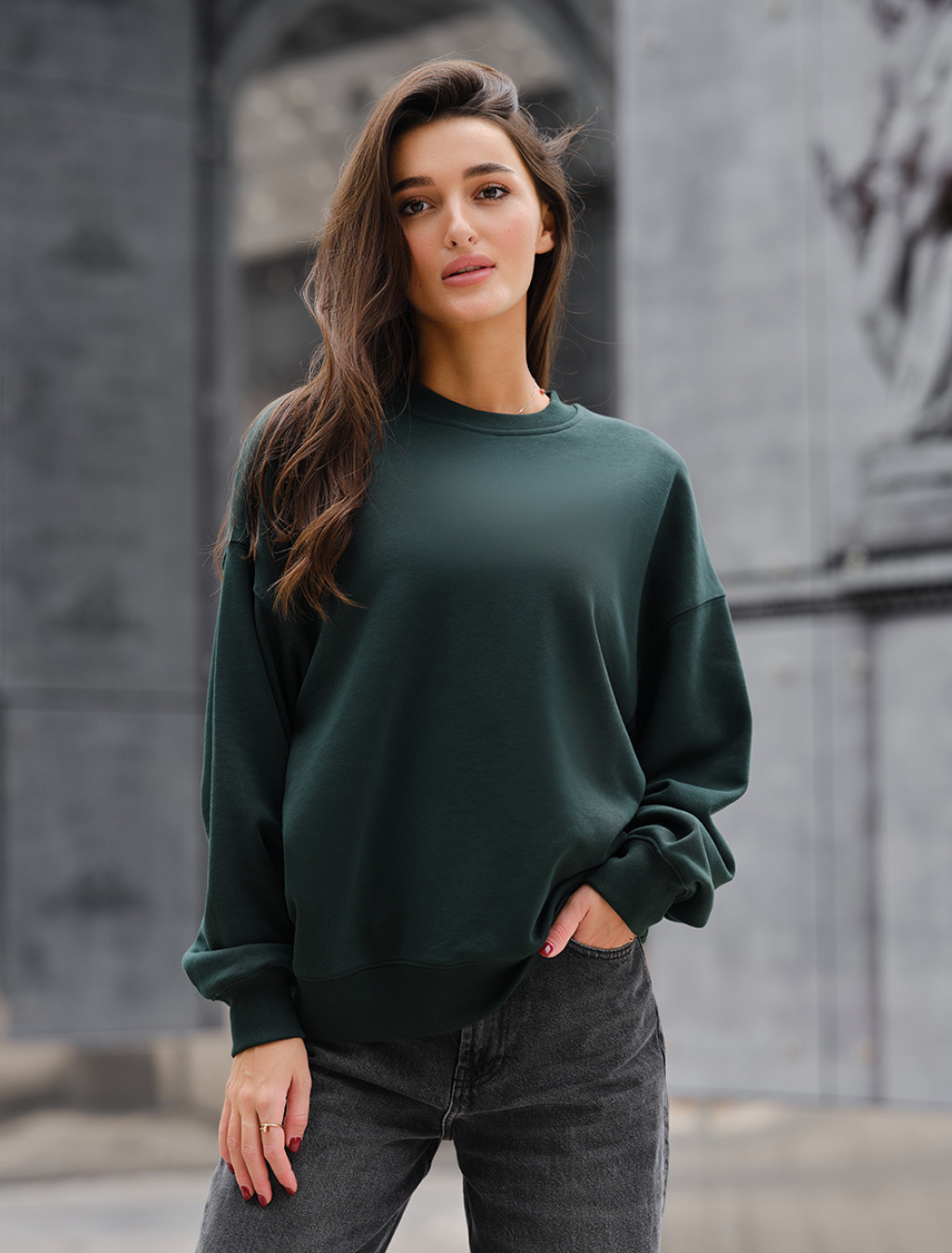 Damska bluza Staff s oversize green