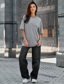 Damska koszulka Staff li gray oversize