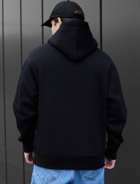 Bluza z kapturem Staff black logo oversize fleece