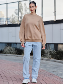 Damska bluza Staff el beige oversize fleece