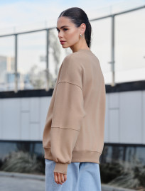 Damska bluza Staff el beige oversize fleece