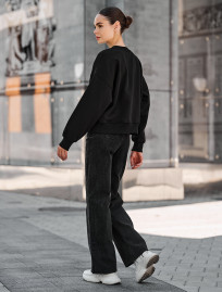 Damska bluza Staff h black oversize fleece