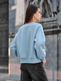 Bluza damska  Staff h light blue oversize fleece