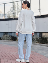 Damska bluza  Staff el white oversize fleece