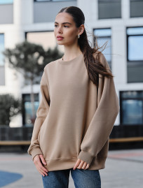 Bluza damska Staff fa beige oversize fleece