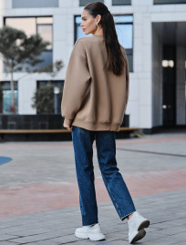 Bluza damska Staff fa beige oversize fleece