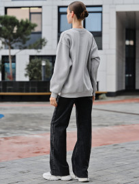 Bluza damska Staff fa gray oversize fleece