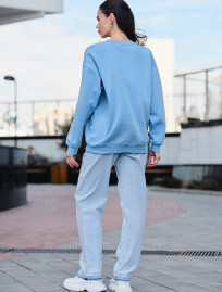 Bluza damska Staff fa light blue oversize fleece