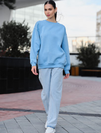 Bluza damska Staff fa light blue oversize fleece