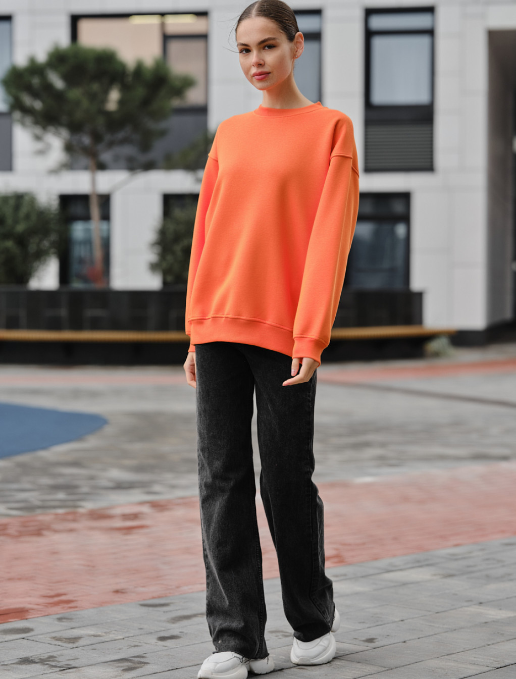 Bluza damska Staff fa orange oversize fleece