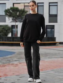 Bluza damska Staff fa black oversize fleece