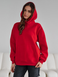 Damska bluza Staff red oversize fleece
