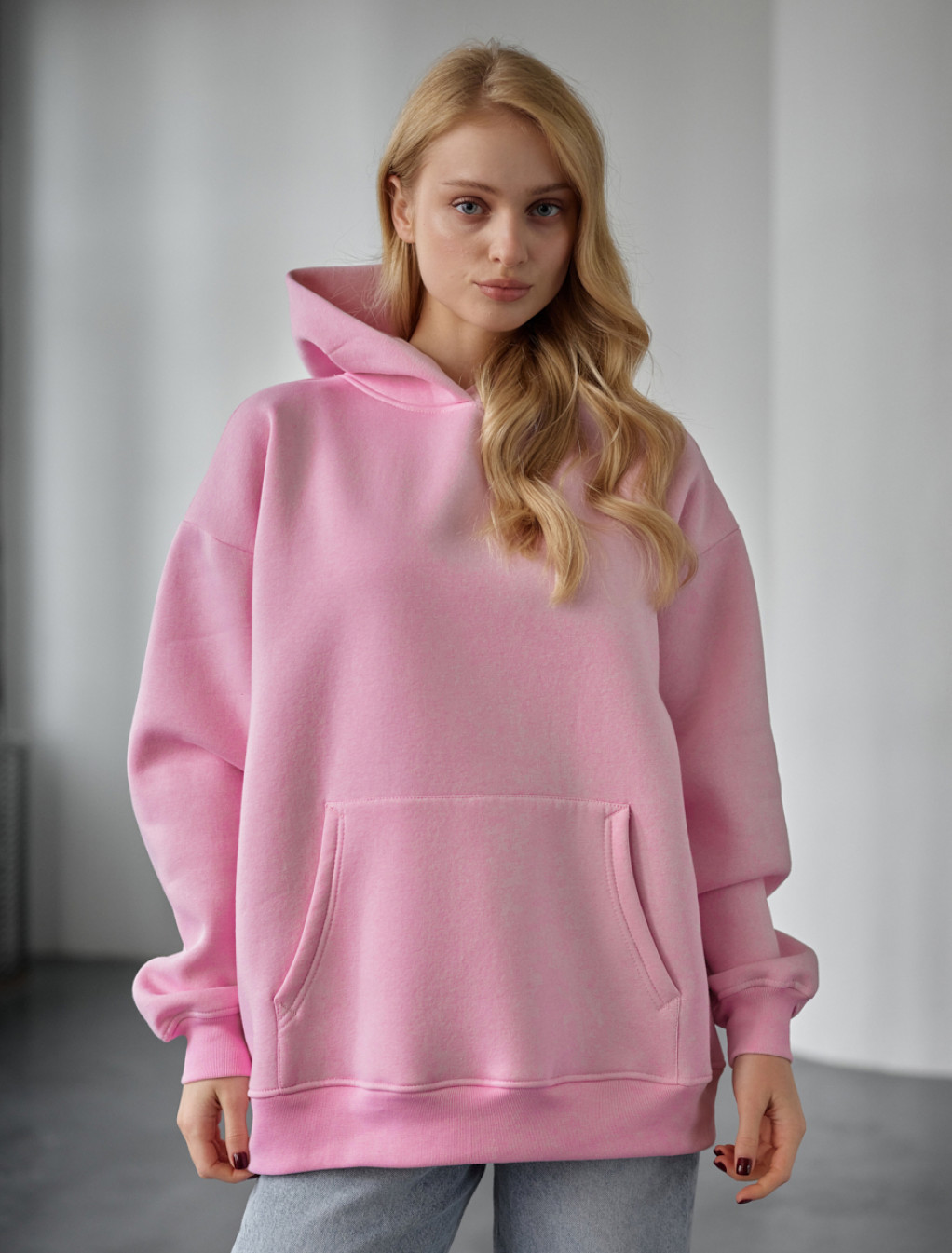 Bluza z kapturem Staff miv pink oversize fleece