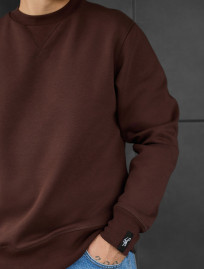 Bluza Staff brown basic fleece