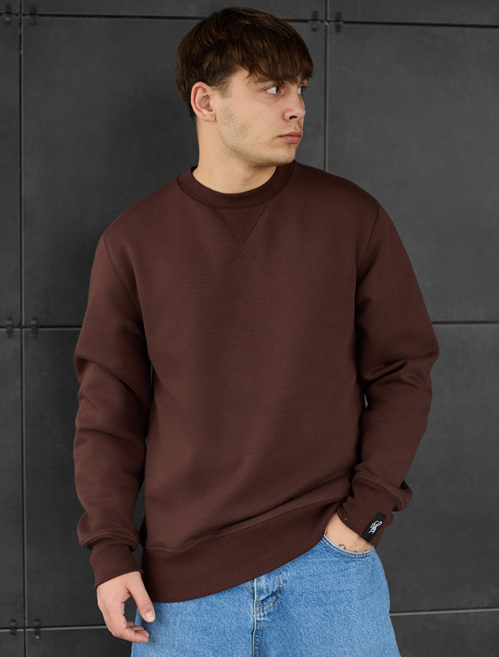 Bluza Staff brown basic fleece