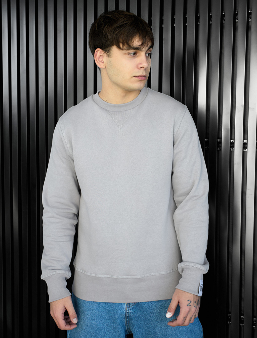 Bluza Staff light gray basic fleece