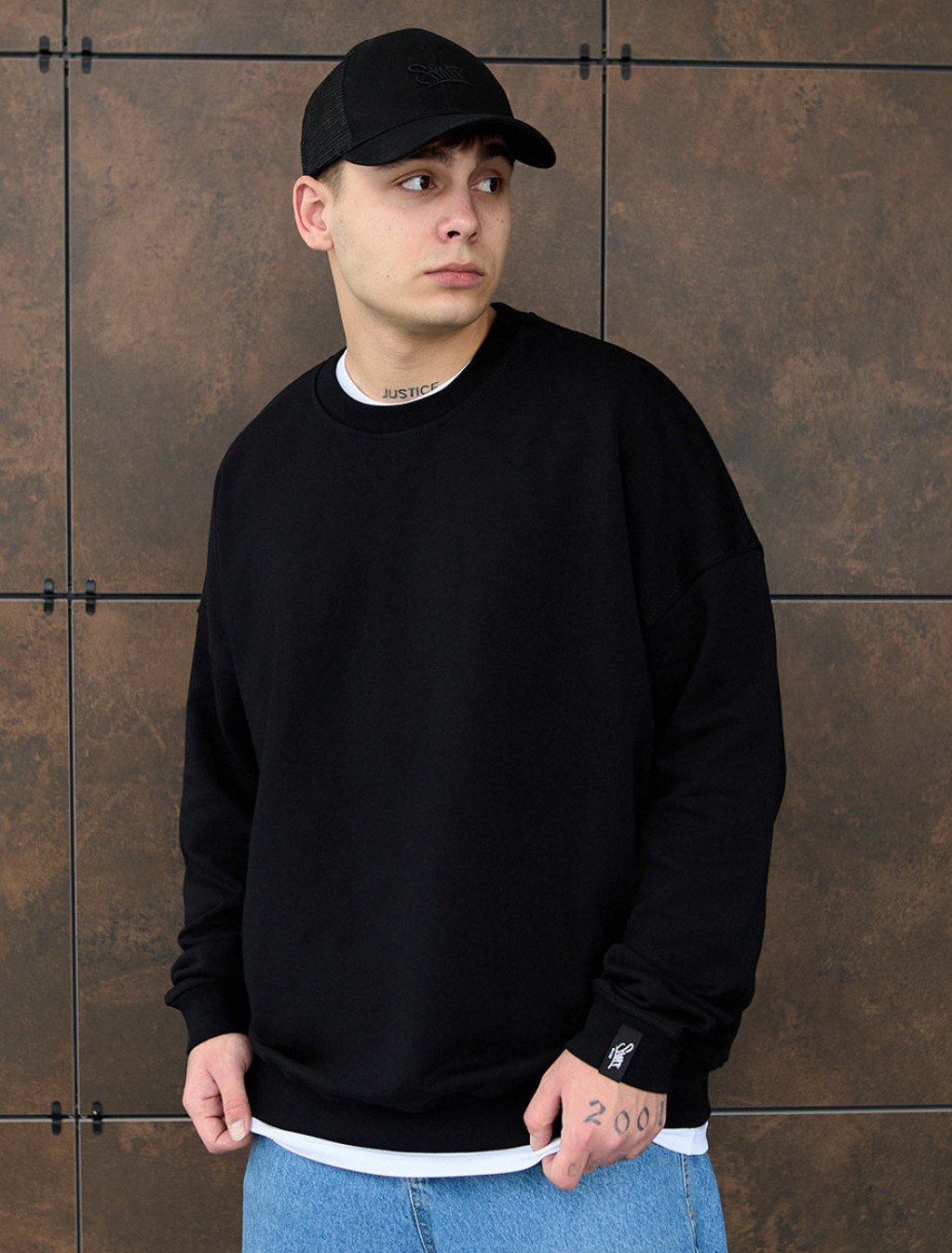 Bluza Staff black basic oversize