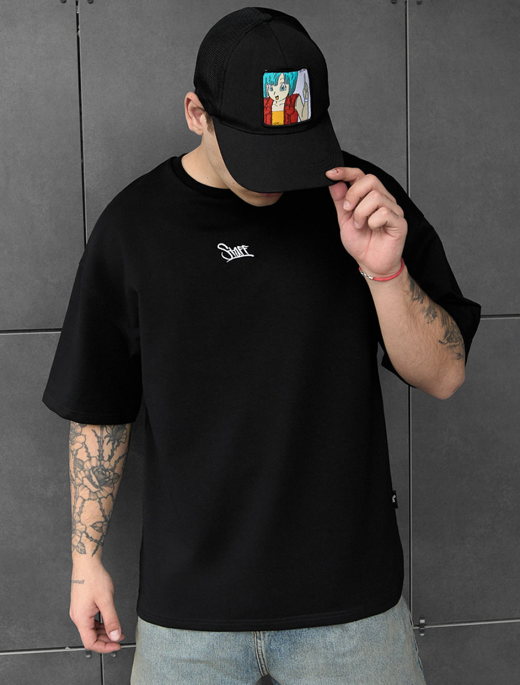 Koszulka Staff logo black oversize premium
